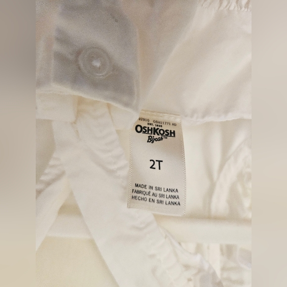 Osh Kosh B'gosh Toddler Girls White Eyelet Dress - Picture 7 of 11